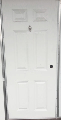 Elixir Six Panel Exterior Outswing Door with Knocker and Viewer L/H