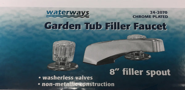 8" Adjustable Garden Tub Filler Faucet Filler Spout