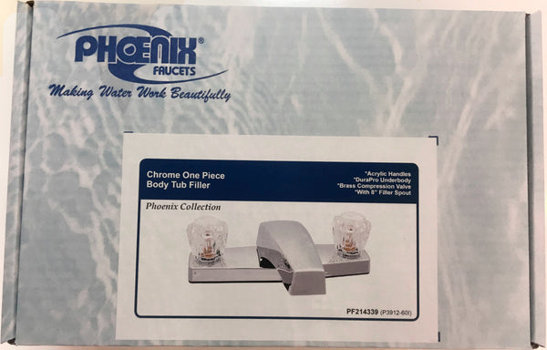 8" Garden Tub Filler Faucet Ledge Mount