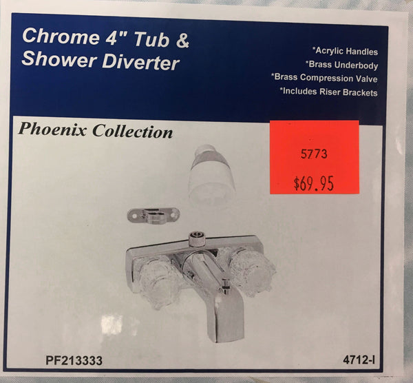 4" Tub and Shower Exposed Faucet