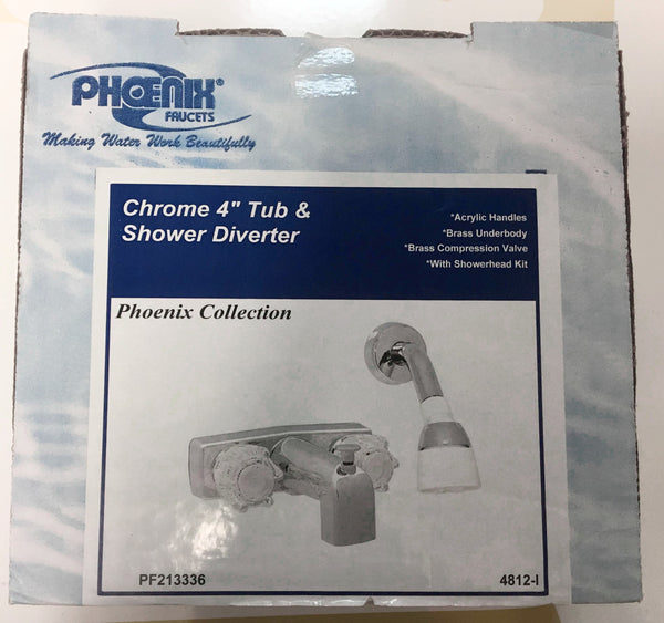 Tub and Shower Concealed Faucet and Showerhead Kit 4"