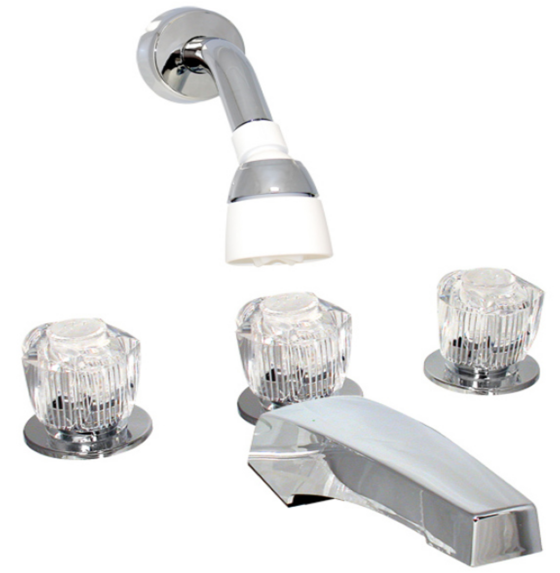 mobile home garden tub faucet with sprayer 8" Garden Tub and Shower 3 Valve Faucet – M&L Mobile Home Supply
