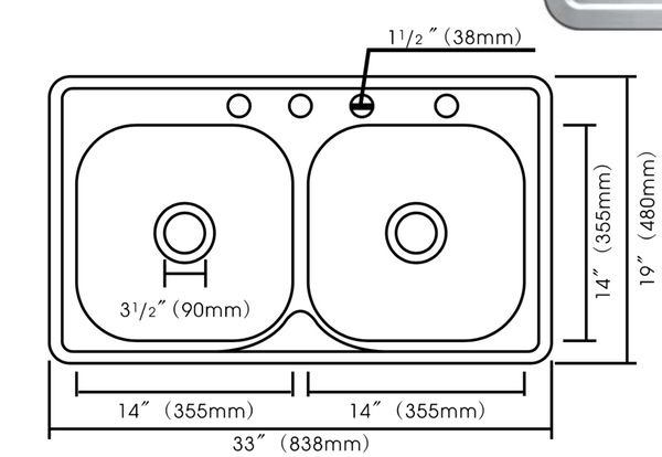 Stainless Steel Double Bowl Kitchen Sink