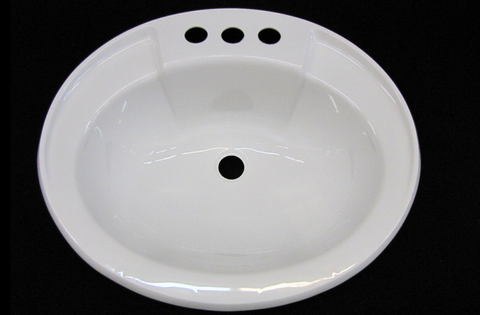 Oval Bathroom Sink PVC White or Bone