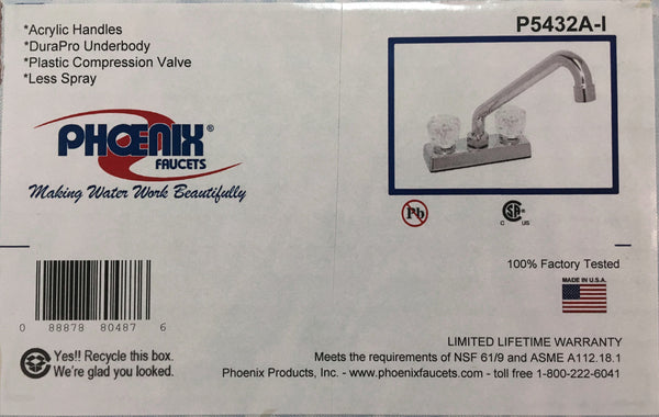 4" Chrome Kitchen Faucet