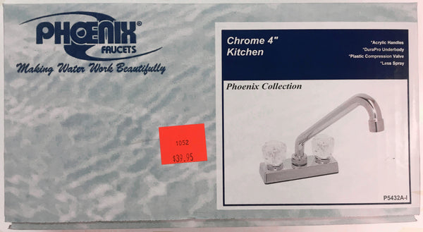 4" Chrome Kitchen Faucet