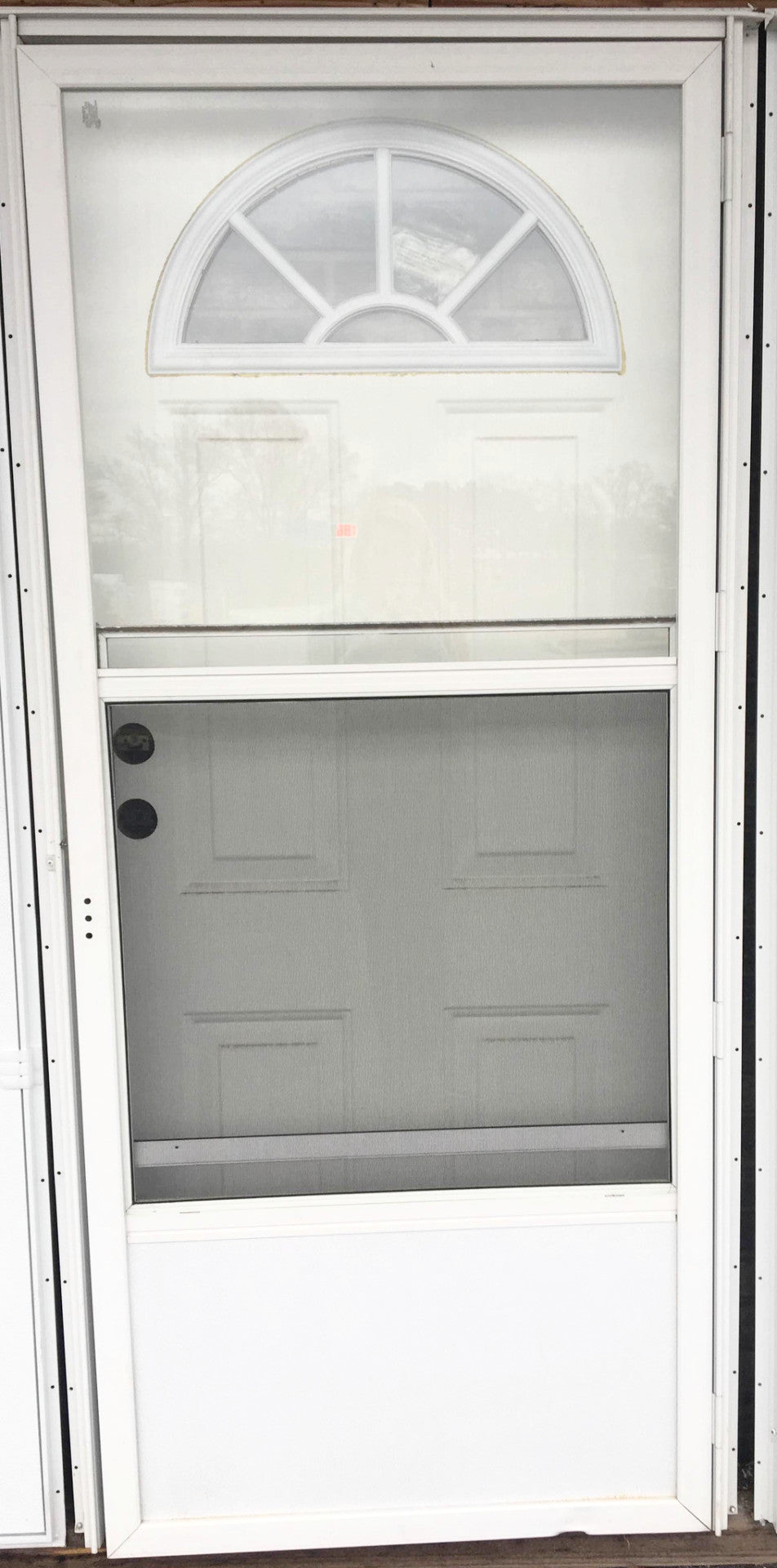 Mobile home door, size 32x76 elixir storm door conventional style white Mobile home door, size 32x76 elixir storm door conventional style white